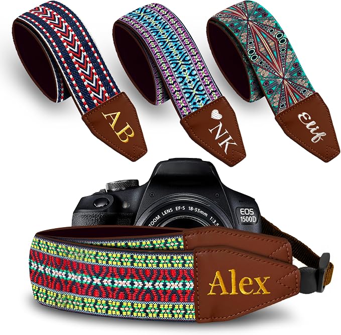 Art Tribute Custom Camera Strap California Weave- Add Your Text and We Make It by ArtTribute