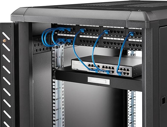StarTech.com 1U Sliding Server Rack Mount Keyboard Shelf Tray, 22in Deep Steel - Image 5