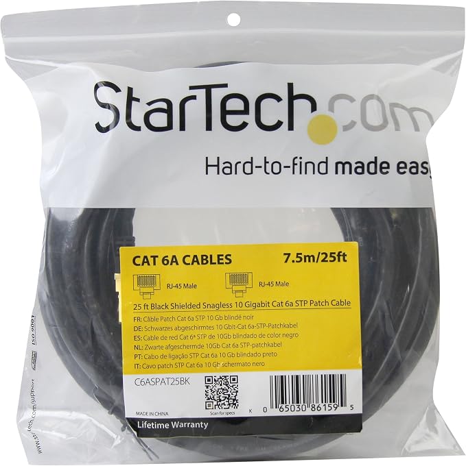 StarTech 25ft CAT6a Ethernet Cable - Image 3