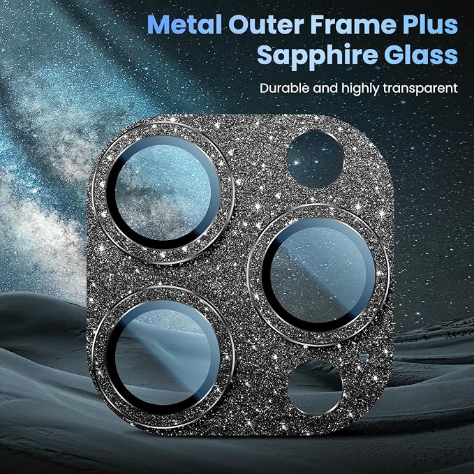 Uyiton Compatible with iPhone 16 Pro/iPhone 16 Pro Max Camera Lens Protector - Image 5