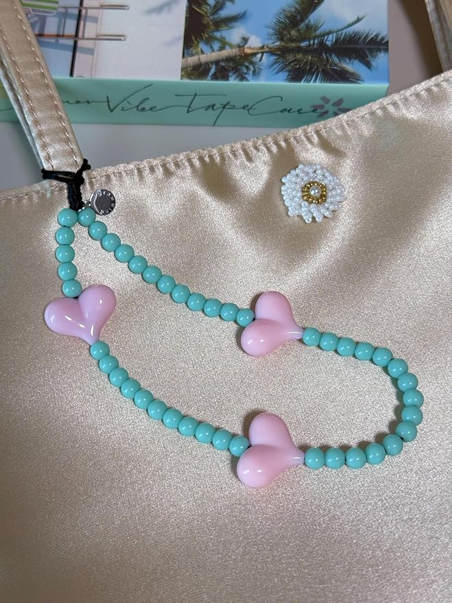 Drawwind Phone Charm Beaded Wristlet Strap Universal Cell Phone Lanyard Cute - Image 5