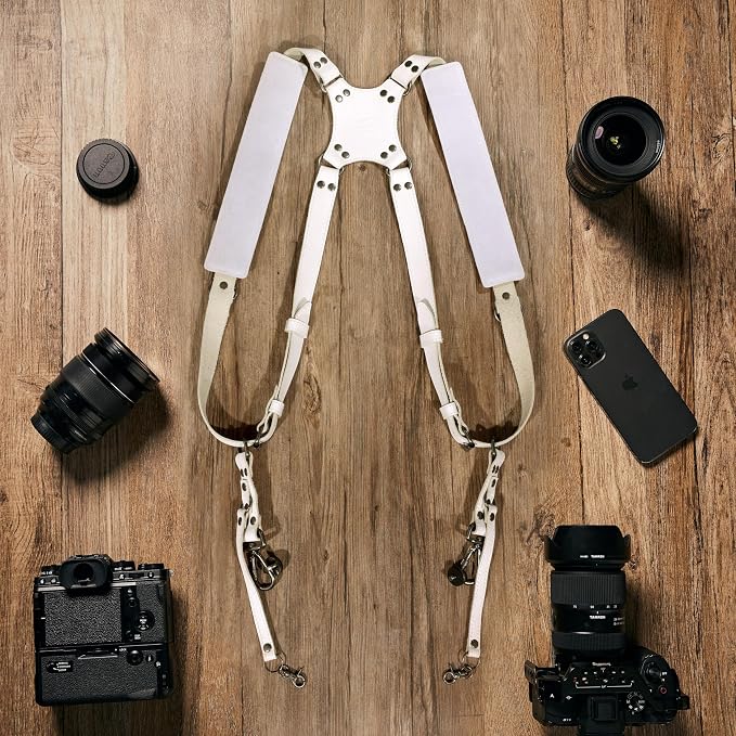 Padwa Lifestyle White Dual Camera Harness Strap - Image 6