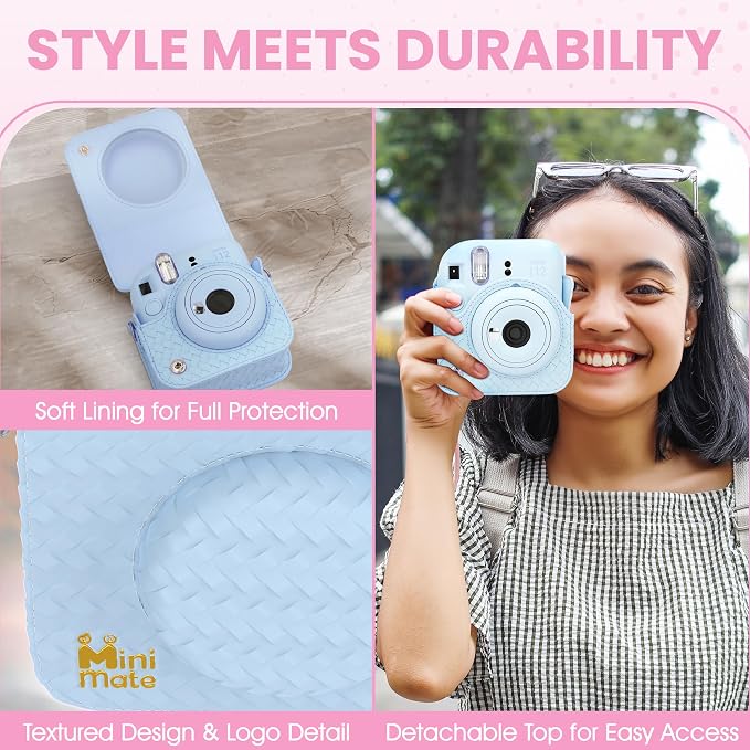 Fujifilm Instax Mini 12 Instant Camera Pastel Blue + Minimate Custom Designed - Image 6