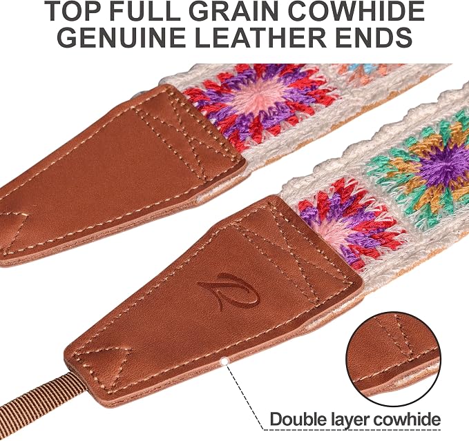 Padwa Lifestyle White Crochet Camera Strap - Image 2