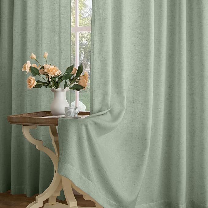 Memory Trained Pinch Pleated Curtains 84 Inches Long, Viral Linen Pinch Pleat - Image 7