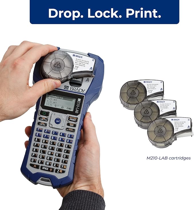Brady M210-LAB Portable Label Printer, 9.5 in H x 4.5 in W x 2.5 in D - Image 3
