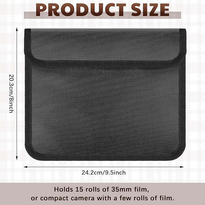 2 Pieces Filmguard Bag Waterproof Storage Carrying Case Xray Proof Bags Film - Image 2
