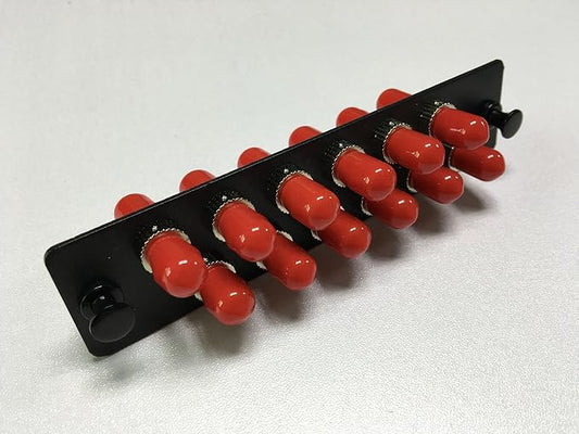 RiteAV LGX Footprint Fiber Optic Cable ST Adapter Patch Panel 12 Ports Loaded by RiteAV