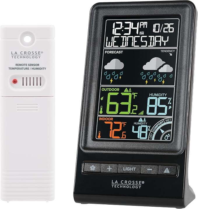 La Crosse Technology 308-1415C Digital Multi-Color Wireless Forecast Station by LaCrosseTechnology