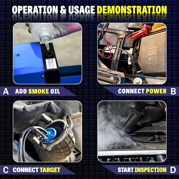 Smoke Tester Automotive, EVAP Smoke Machine Vacuum Leak Detector - Image 3