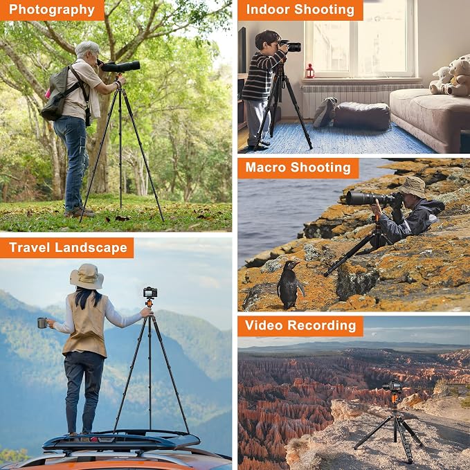 JOILCAN Tripod for Camera, Heavy Duty Travel Tripod for Binoculars Spotting - Image 5