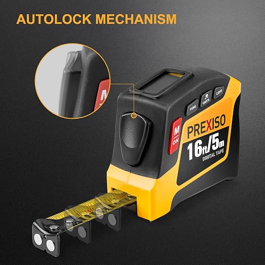 PREXISO 2-in-1 Digital Tape Measure - 16Ft Rechargeable Measuring Tape - Image 9