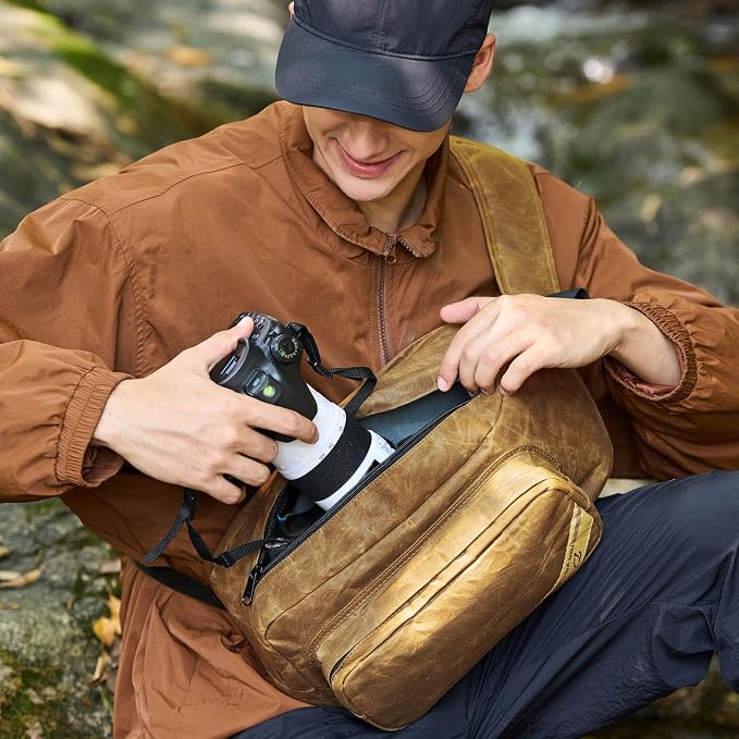 Padwa Lifestyle Khaki Crossbody Camera Bag - Image 2