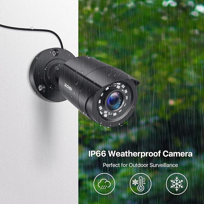 ZOSI 1080P 4 Pack HD TVI Security Cameras, 80ft Night Vision, Outdoor Indoor - Image 4