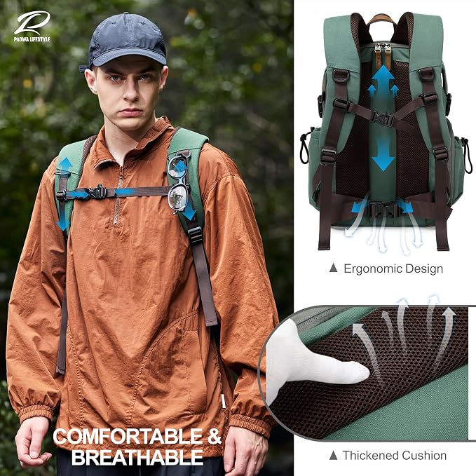 Padwa Lifestyle Green Camera Backpack - Image 5