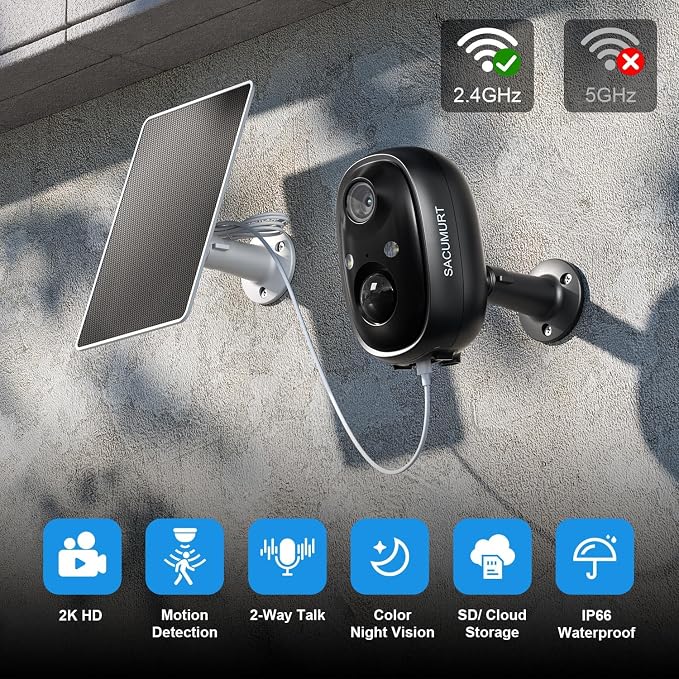 WiFi Cameras for Home Security, Free Cloud Storage, Solar Powered Security - Image 2