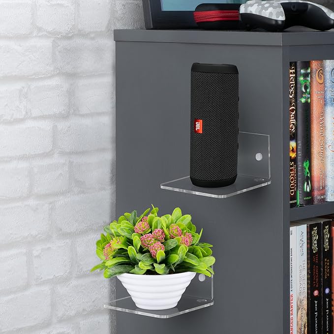 BRAINWAVZ 4.5" Small Baby Monitors & Speaker Wall Mount Shelf, Adhesive & Screw - Image 7