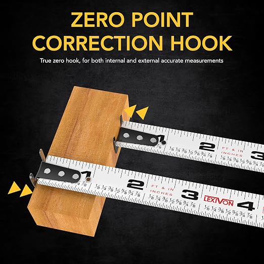 LEXIVON 25Ft/7.5m AutoLock Tape Measure | 1-Inch Wide Blade - Image 7