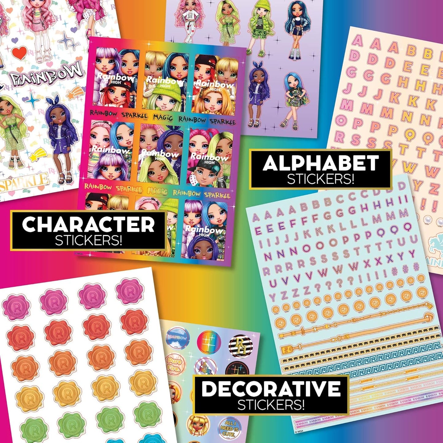 Rainbow High 1500+ Fashion First Stickers by Horizon Group USA