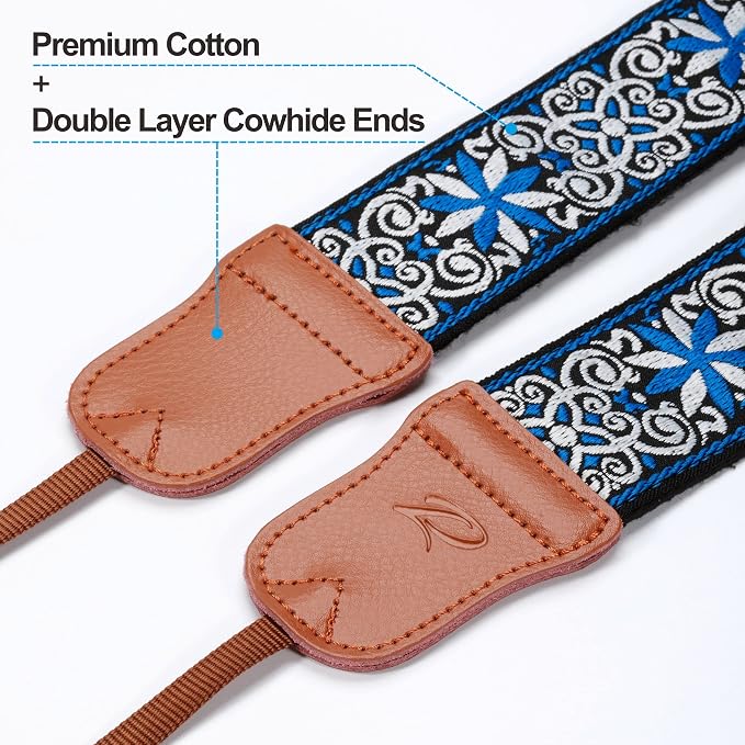 Padwa Lifestyle Blue Floral Camera Strap - Image 2