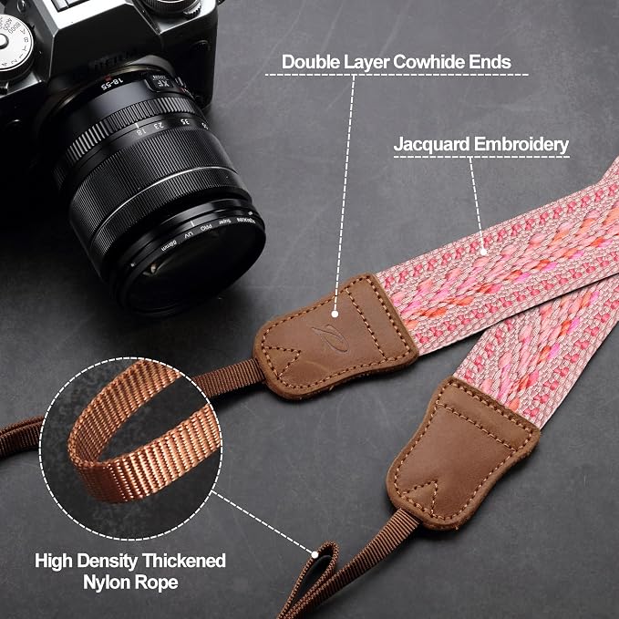 Padwa Lifestyle Speed Pink Camera Strap - Image 4