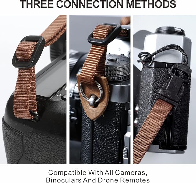 Padwa Lifestyle Striped Brown Camera Strap - Image 7