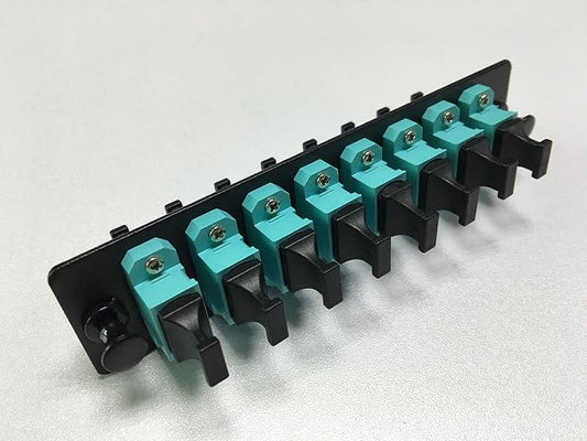 RiteAV LGX Footprint Fiber Optic Cable MPO Adapter Patch Panel 8 Ports Loaded by RiteAV