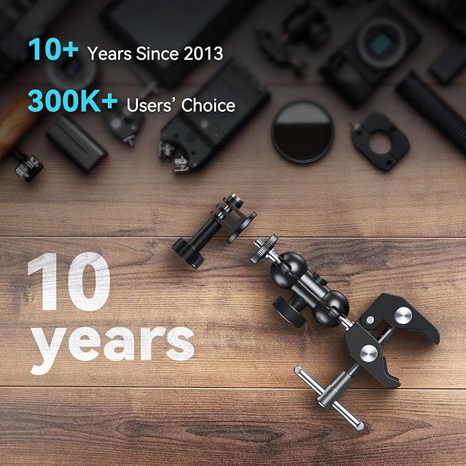 SMALLRIG Super Camera Clamp Mount, Double Ball Head Magic Arm Adapter, - Image 4