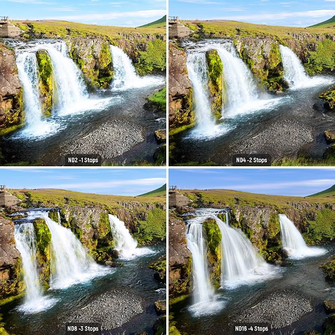NEEWER 52mm ND Lens Filter Kit: ND2 ND4 ND8 ND16, Lens Cleaning Pen, Filter - Image 3
