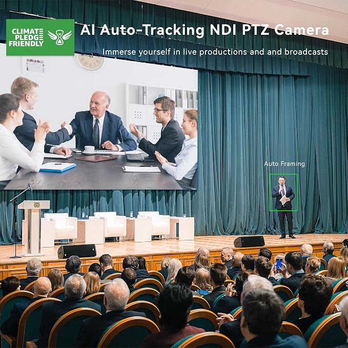 Tenveo NDI PTZ Camera AI Auto Tracking SDI/HDMI/USB3.0/LAN 30X Optical+8X - Image 3