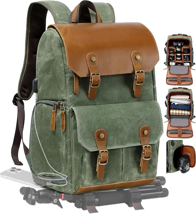 Padwa Lifestyle Green Camera Backpack by PadwaLifestyleCameraStrap