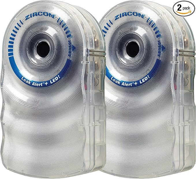 Zircon Leak Alert + LED! Water Leak Detector & Flood Sensor Alarm/Water Leak by Zircon