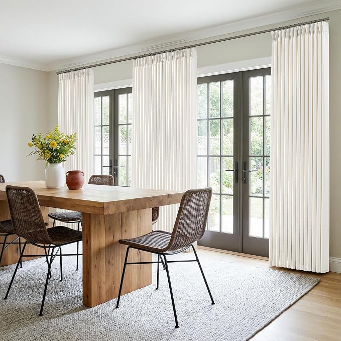 Extra Long 112 Inch Cream Pinch Pleated Curtains - Image 8