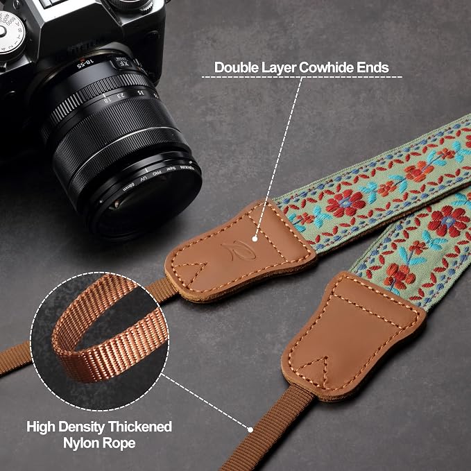 Padwa Lifestyle Embroidered Floral Camera Strap - Image 5