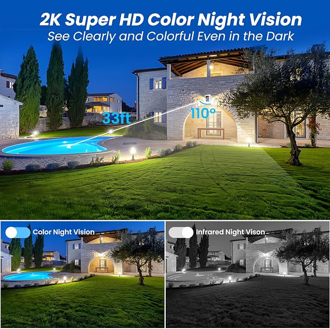 【2 Pack】Security Cameras Wireless Outdoor, No Subscription Outdoor Cameras - Image 5