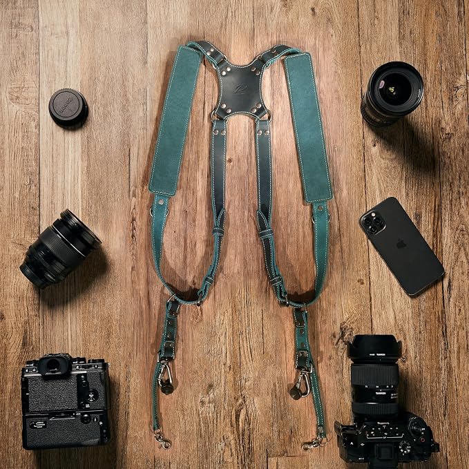 Padwa Lifestyle Dark Green Dual Camera Harness Strap - Image 7