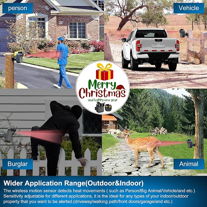 Driveway Alarm- 1/2 Mile Long Range Wireless Driveway Alarm Weather Resistant - Image 3